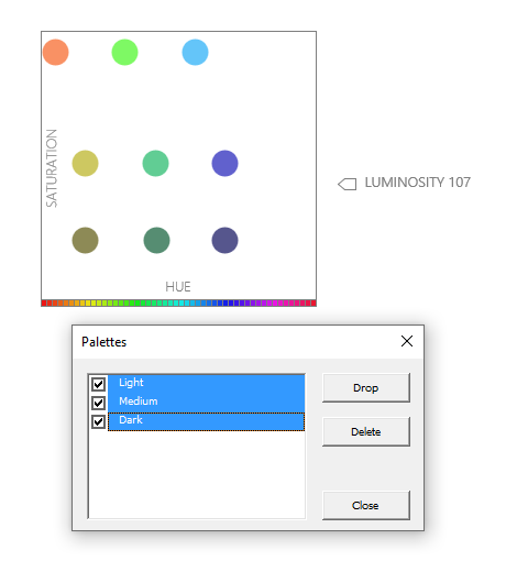 Manage HSL Color Palettes in Visio